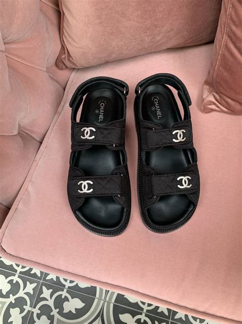 chanel chunky shoes|authentic Chanel sandals.